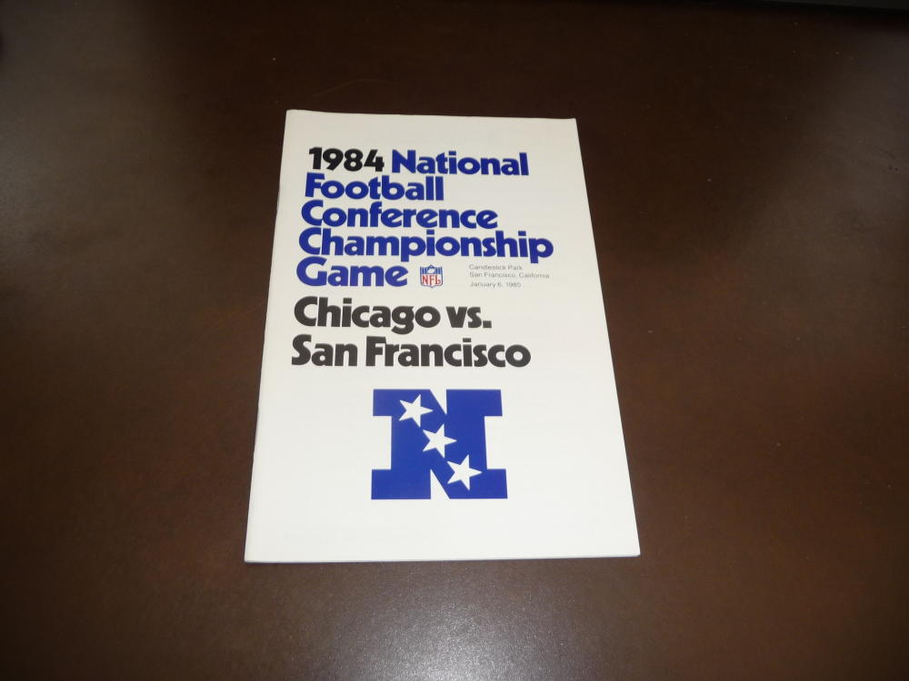  1984 NFC CHAMPIONSHIP MEDIA GUIDE SAN FRANCISCO 49ERS CHICAGO BEARS NR MINT