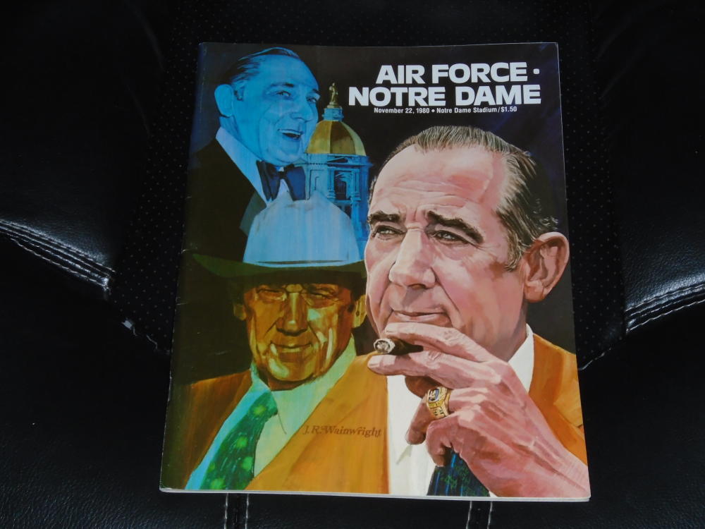 1980 NOTRE DAME AIR FORCE COLLEGE FOOTBALL PROGRAM NR MINT