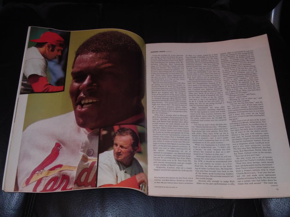 1970 SPORTS ILLUSTRATED BASEBALL RICHIE ALLEN DICK ALLEN ST. LOUIS ...