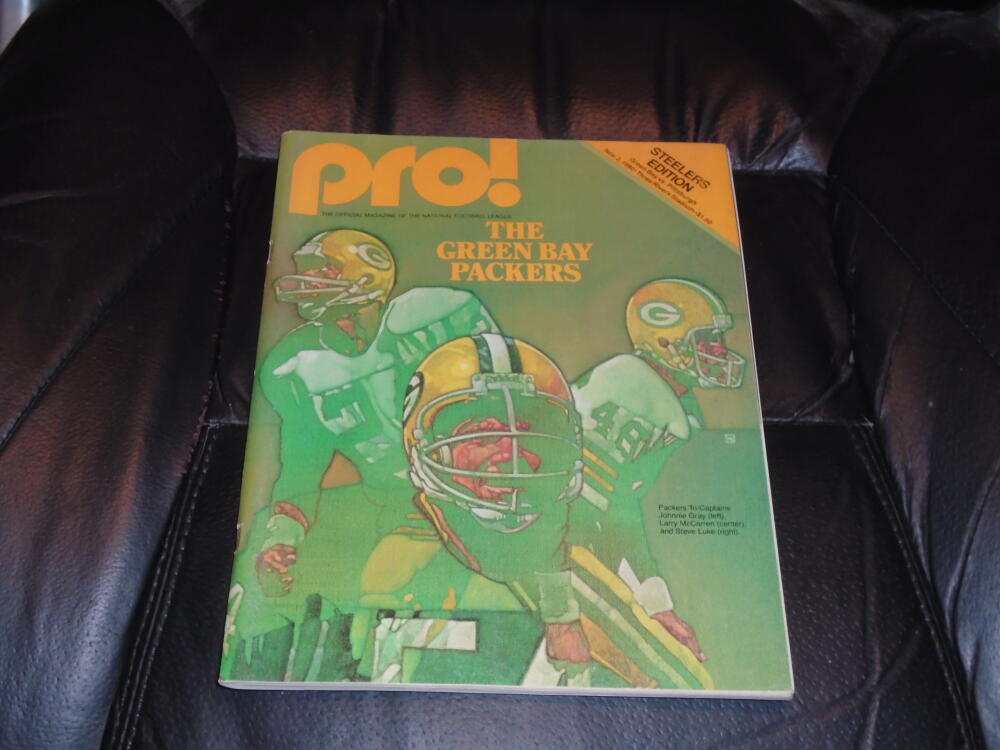 1980 PACKERS AT STEELERS NFL FOOTBALL PROGRAM  EX-MINT