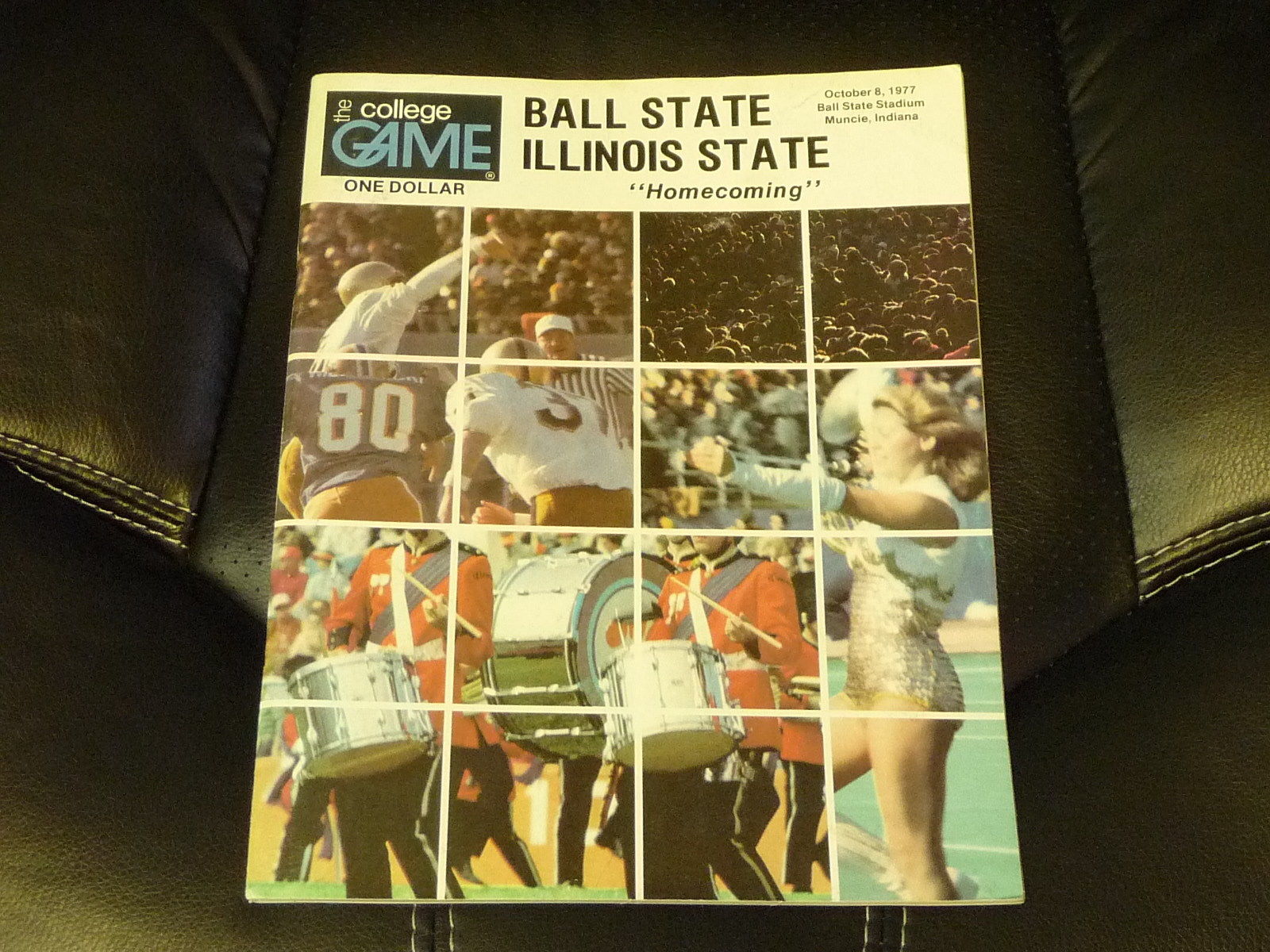 1977 ILLINOIS STATE at BALL STATE (INDIANA) COLLEGE FOOTBALL PROGRAM EX-MINT